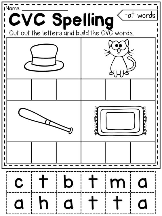 Mega CVC Worksheet Pack - Pre-K Kindergarten