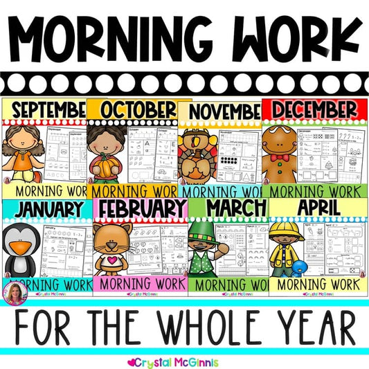 Bundle Kindergarten Morning Work Homework Kindergarten Math Reading Winter