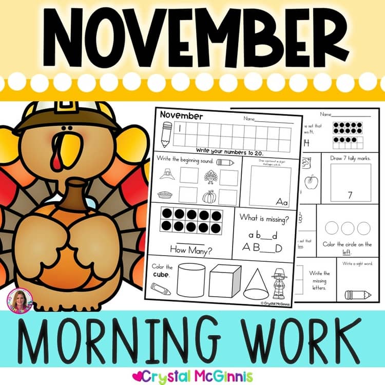 Bundle Kindergarten Morning Work Homework Kindergarten Math Reading Winter