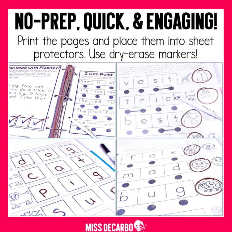 Reading Intervention Binder for Beginning Readers No Prep ELA SOR Aligned