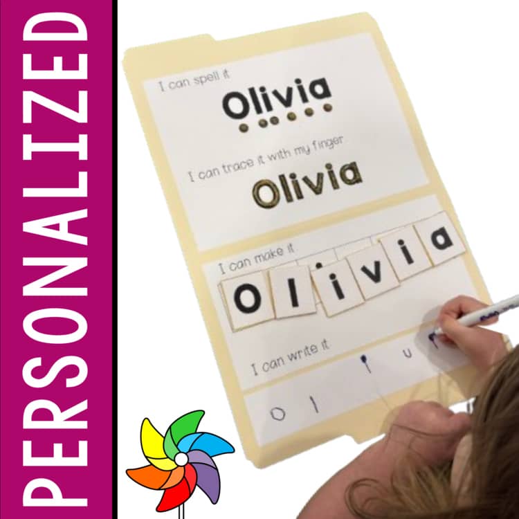 Name Folders Editable Interactive Name Writing Activities for Preschool and PreK