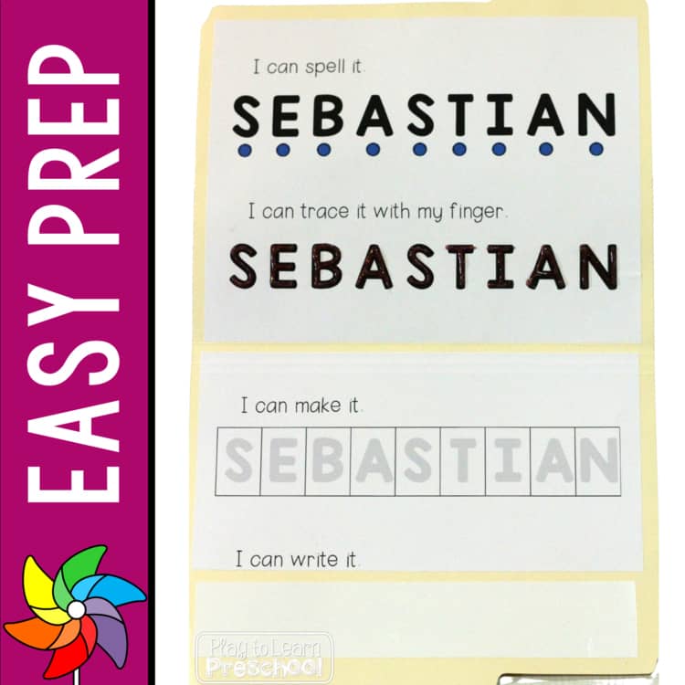 Name Folders Editable Interactive Name Writing Activities for Preschool and PreK