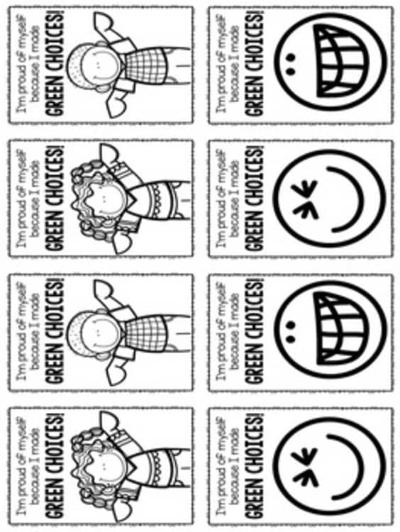Behavior Management Green and Red Choices Preschool, Pre-K, and Kindergarten