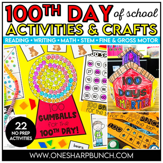 100th Day of School | 22 No Prep 100th Day Activities, Crafts, Crown & Centers