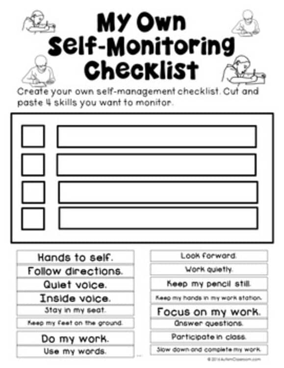 Social Skills Printables for Students with Autism & Similar Special Needs