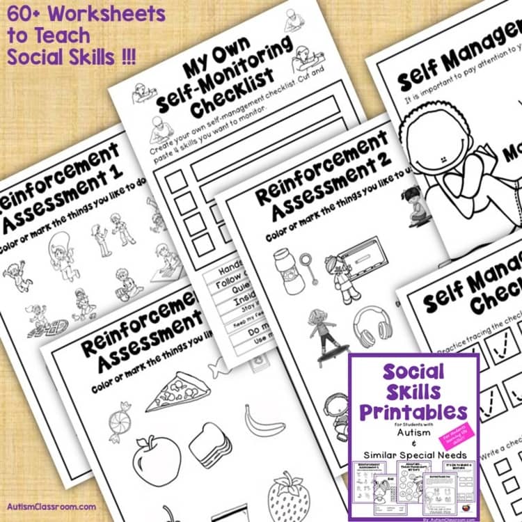 Social Skills Printables for Students with Autism & Similar Special Needs