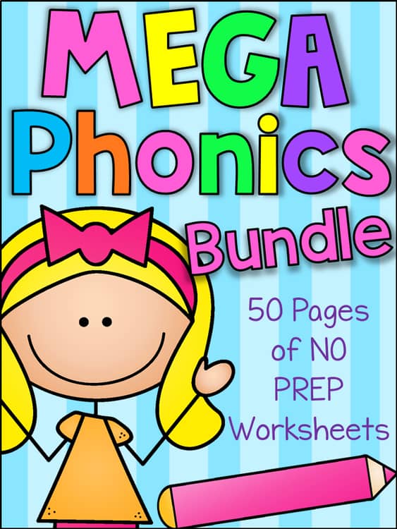 MEGA Phonics Worksheet Bundle - Pre-K Kindergarten