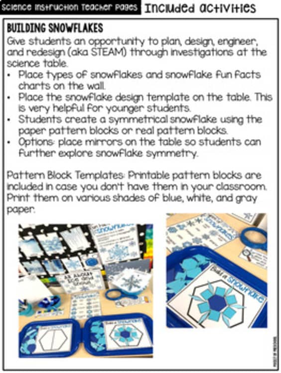 All About Ice & Snow Winter - Science for Little Learners Preschool Pre-k Kinder